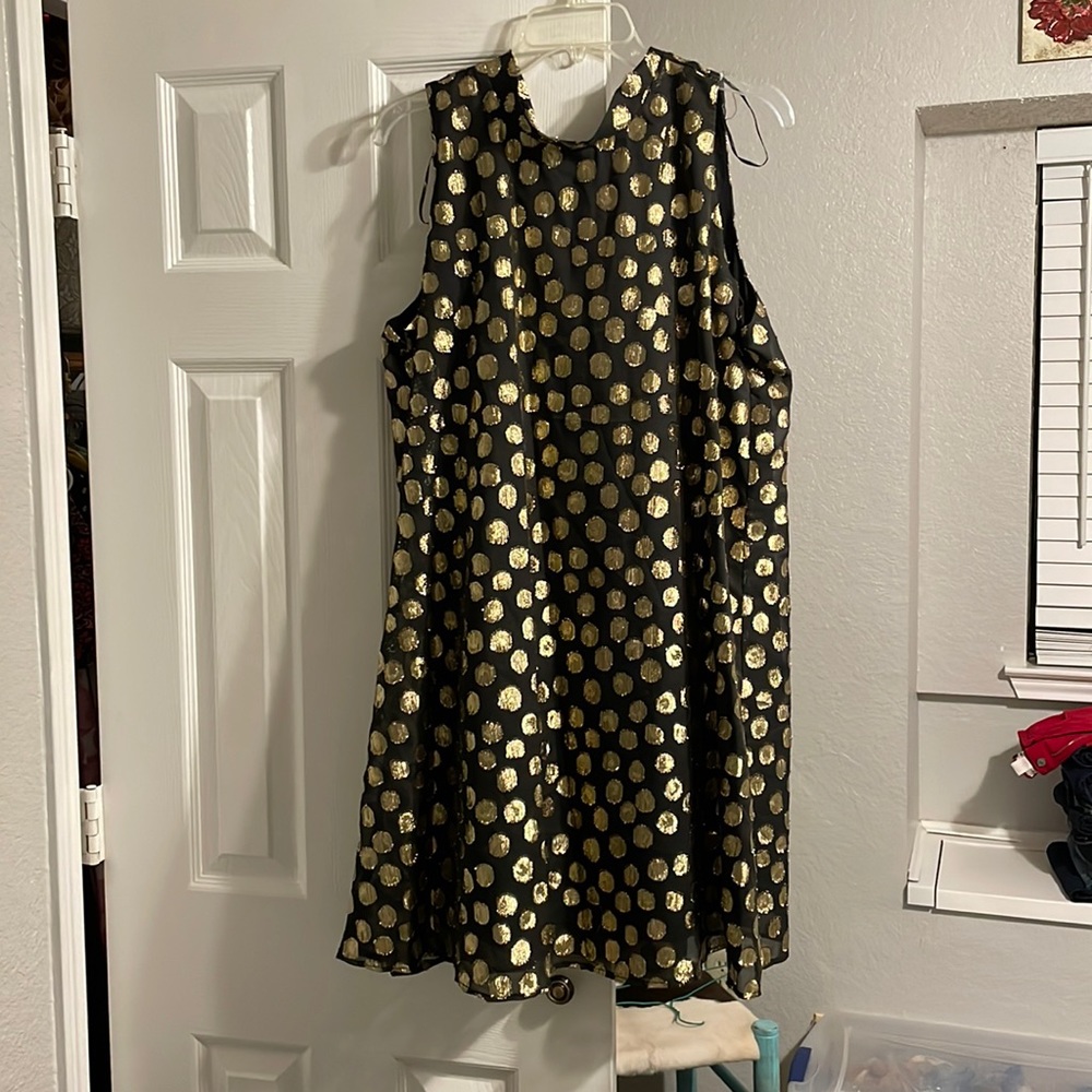 Black and gold dress